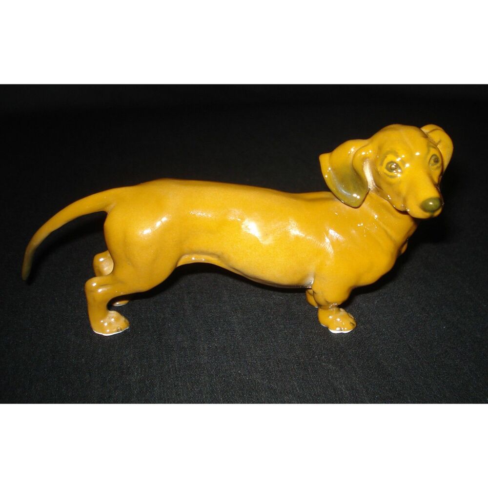 VTG Rosenthal Porcelain Dog Dachshund Classic Rose Coll Figurine by Heidenreich